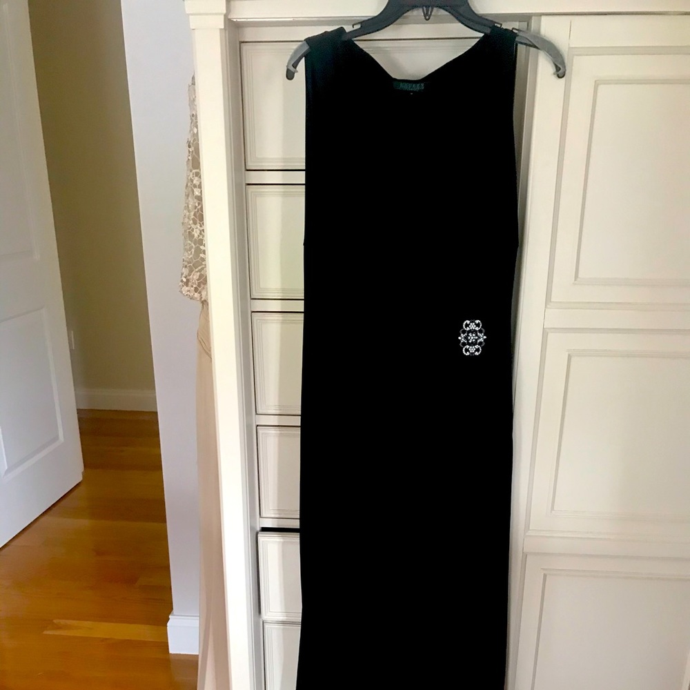 Black Ralph Lauren dress/, long jersey, worn once
